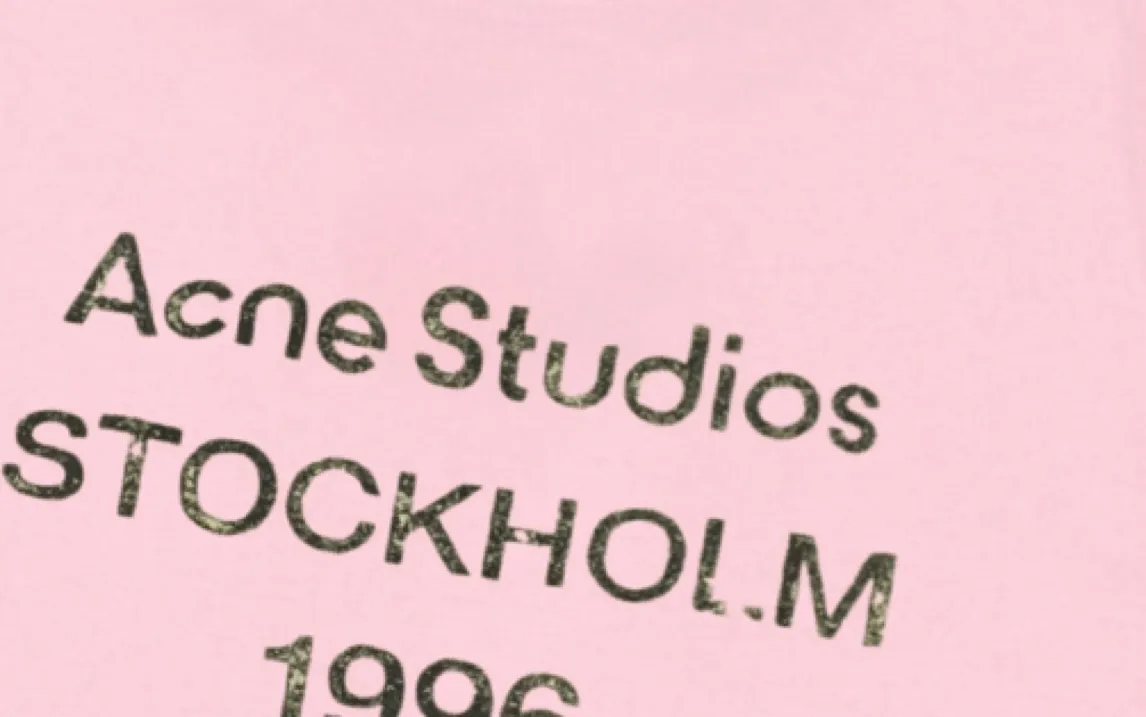 Acne Studios New Arrival logo Same Style t 100％ 32 ：Pink Size：XS S M L